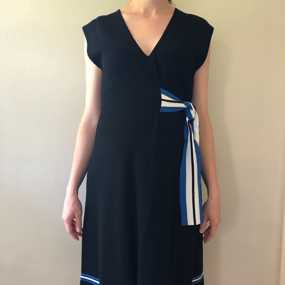 Pea in the Pod Maternity Dress Black V Neck